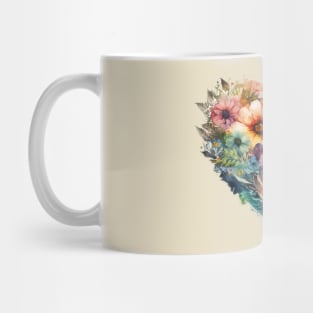 Floral Heart with Horsehead Mug